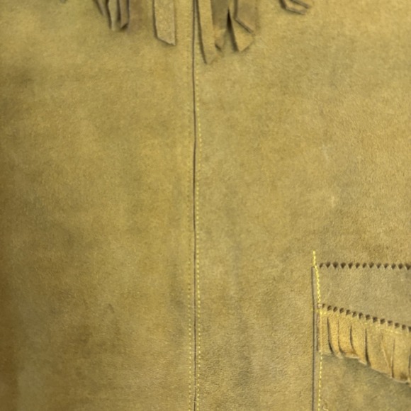 Vintage Gaitan Leather Fringe Vest Made Mexico Small/34 Western Boho Great Shape - Picture 4 of 16